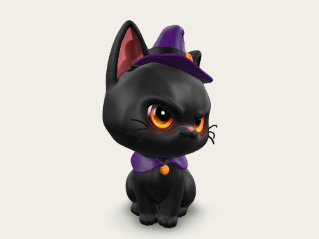 Evil Halloween Chibi Cat preview
