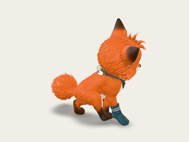 Finn The Fox With One Sock model preview