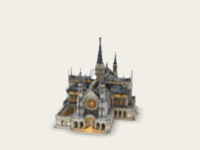 Gothic Cathedral At Dusk model preview