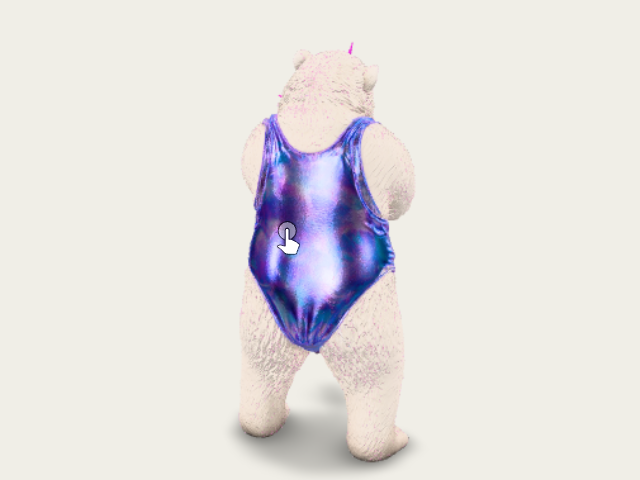 Polar Bear Hugging A Grumpy Unicorn Fish model preview
