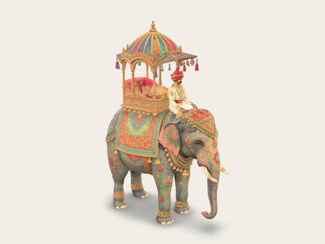 Royal Elephant With Ornate Howdah preview