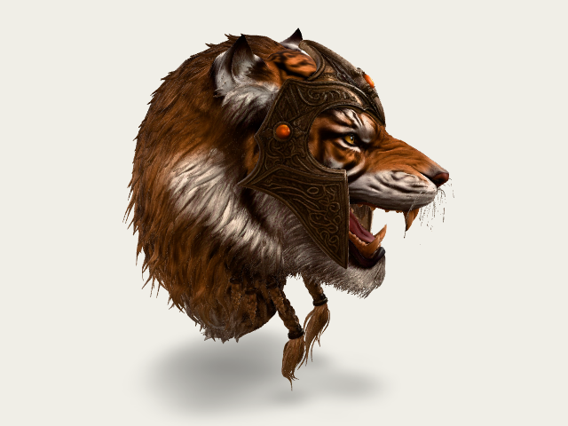 Tiger Head Bust model preview