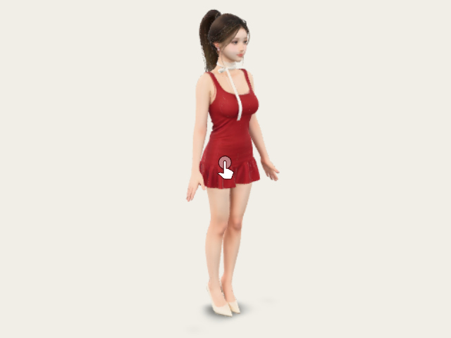 Red Dress Girl model preview