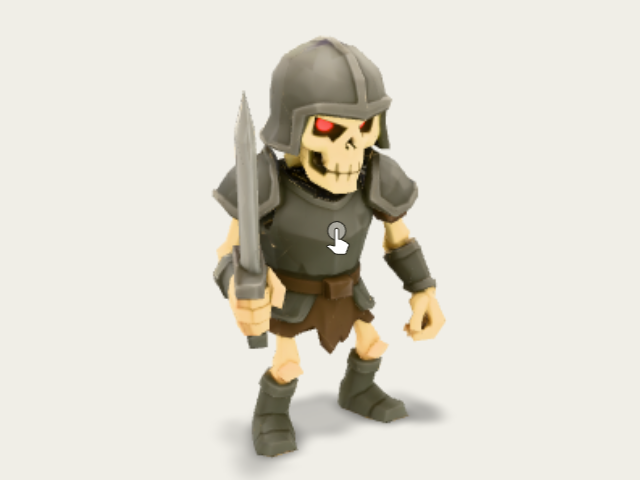 Skeleton Warrior With Armor (2) model preview