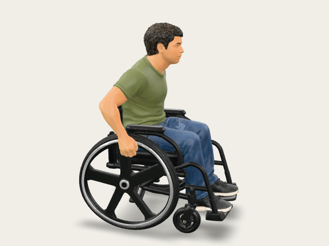 Wheelchair Man 5 Spoke Wheels preview