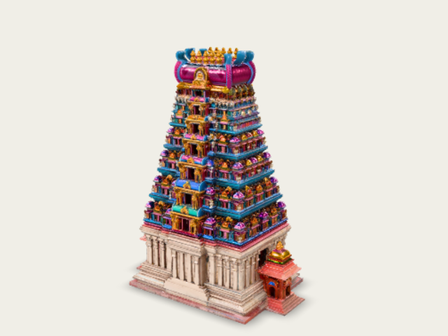 Colorful Temple Illustration preview