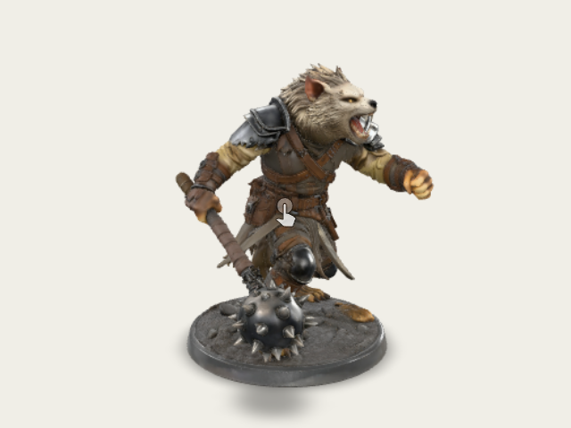 Gnoll Warrior With Mace model preview
