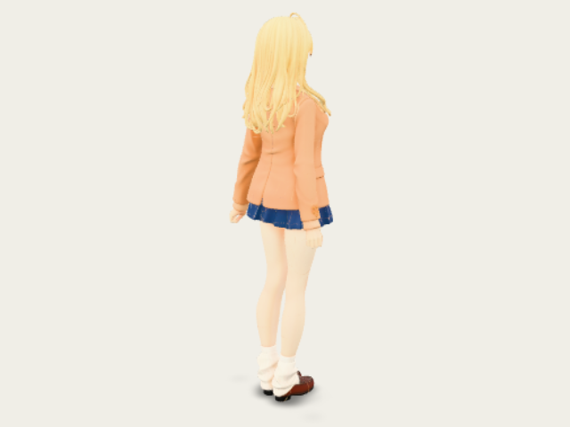 Golden Schoolgirl Figure model preview