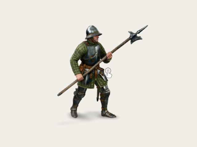 Halleberd Foot Soldier model preview