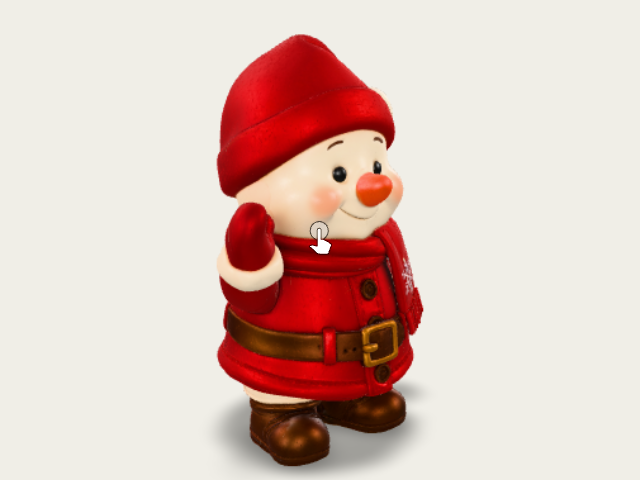 Jolly Snowman In Red model preview