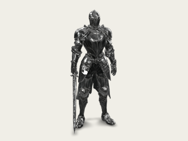 Low Poly Knight model preview