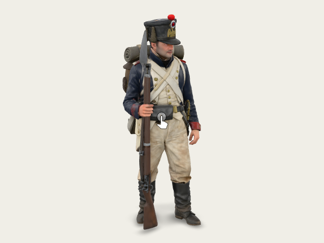 Napoleonic Soldier Portrait (2) model preview