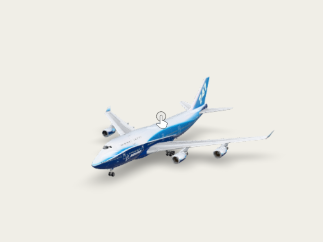 Boeing 747 model preview