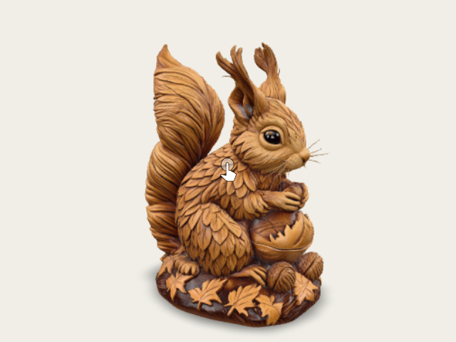 Autumn Squirrel Wood Carving preview