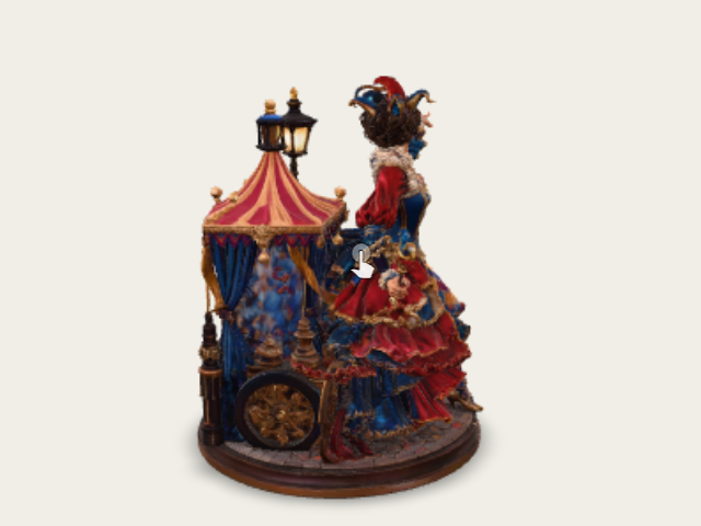 Harlequin On A Velvet Stage model preview