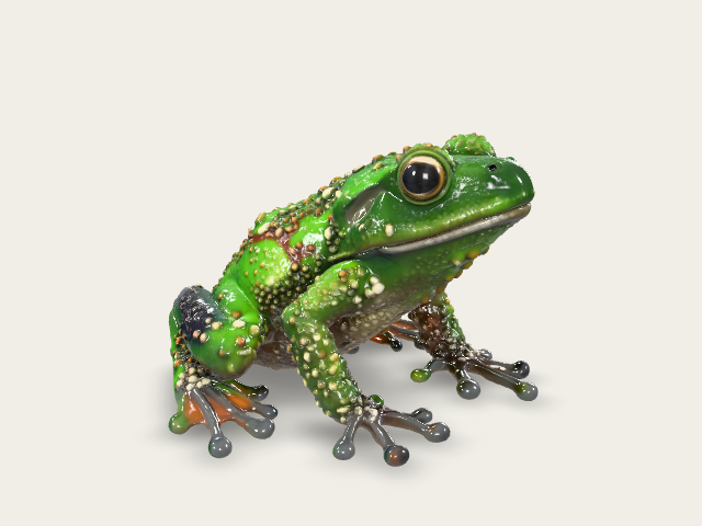 Mossy Frog Illustration model preview