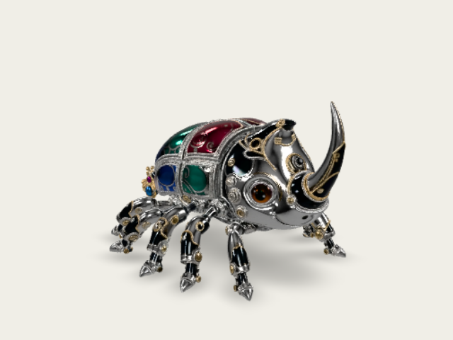 Chromatic Jeweled Rhino Beetle model preview